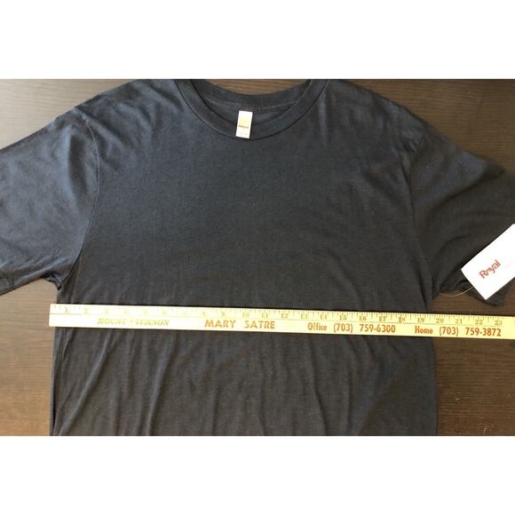 Royal Apparel 73051 Unisex Organic Bamboo/Cotton T Shirt Large Navy Midnight NWT - Picture 8 of 10
